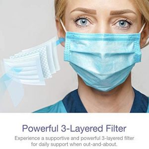 CandyCare Disposable Face Masks, Pack of 25 – Dust Particle 3-Layer Design with Earloop Protective Cover