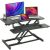 Standing Desk Converter, 31.5 inch Height Adjustable Desk Riser or Dual Monitor Workstation with Removable Keyborad Tray for Home Office