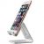 Topeakmart Desktop Cell Phone Stand Tablet Stand, Aluminum Stand Holder for Mobile Phone (All Size) and Tablet, Silver