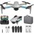 NMY Drone with 4K HD Camera for Adults, Easy GPS Quadcopter for Beginner with 50mins Flight Time, Brushless Motor, 5GHz Transmission, Auto Return Home,Grey