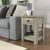 Coover Wood Rectangular End Table with 1 Drawer, Driftwood Gray