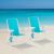 2-Pack Mainstays Reclining Bungee Beach Chair, Teal