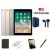 Open Box | Apple iPad | 9.7-inch Retina Display | 128GB | Latest OS Wi-Fi Only | Bundle: Case, Pre-Installed Tempered Glass, USA Essentials Wireless Bluetooth Airbuds, Stylus Pen, Rapid Charger