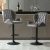 JONPONY Bar Stools Set of 2, Back and Armrest,Velvet Elegant Modern Bar Chairs for Home and Kitchen Counter,Low Back,Deak Grey