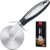 Pizza Cutter Wheel, Food Grade Stainless Steel Super Sharp Pizza Cutter, Heavy Duty Pizza Slicer Wheel Cutter with Non Slip Handle and Finger Protector