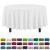 12 Pack Exquisite Premium Plastic Disposable 84 inch Round Tablecloth, White Round Table Covers