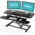 RIF6 Adjustable Height Standing Desk Converter – 37.2 inch Wide Laptop Riser or Dual Monitor Workstation with Handles – Black