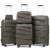 Melalenia – 5 Luggage Sets PP Hardside Spinner Luggage – （Expandable Carry-on Suitcase20″）（ 24″ 28″)