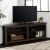Woven Paths Farmhouse Corner TV Stand for TVs up to 65″, Espresso