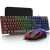 Wired Gaming Keyboard and Mouse Combo with Pad, LED RGB Backlit 104 Keys Mechanical Feel Anti-ghosting Game Keyboard 12 Multimedia Keys & 7Colors Backlit Gaming Mouse for Windows PC Laptop Gamer