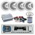 16-25′ Bay Boat: Pyle Bluetooth Marine Stereo Receiver, 4 x Pyle 150W 6.5” Marine Speakers (White), Pyle 4 Channel Waterproof Amplifier, Pyle Amp Install Kit, 18 Gauge 50 FT Speaker Wire, Antenna