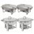 ZENSTYLE Home Restaruants Industrial Buffet Chafing Dishes Sets – 2 Rectangular + 2 Round