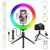 10.2″ RGB LED Selfie Ring Light with Tripod Stand & Cell Phone Holder, 10 Brightness Level, 3 Normal Colors & 35 RGB Modes for Live Streaming & YouTube Video, Photography, Dimmable Makeup Ringlight