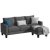 Homall Convertible Sectional Sofa Couch, Modern Linen Fabric L-Shaped Couch 3-Seat Sofa Sectional with Reversible Chaise for Small Living Room, Apartment and Small Space, Dark Gray
